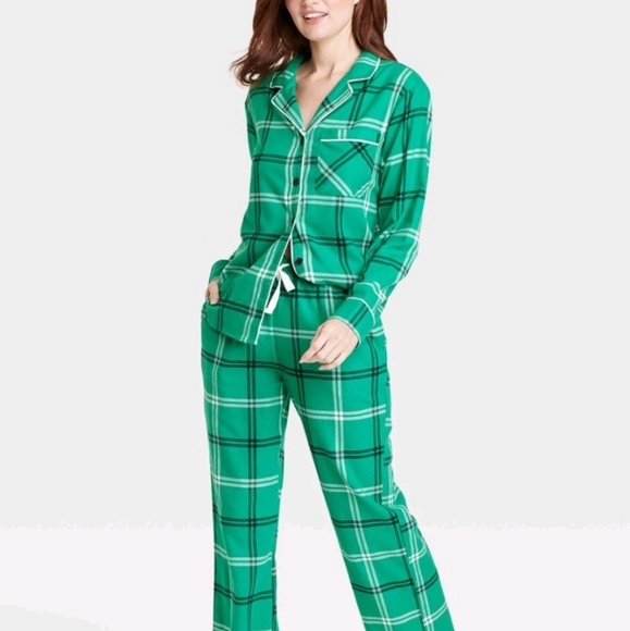 pj pajamas 2 piece current sold out green mens sz large unisex style comfy fit - Picture 15 of 16